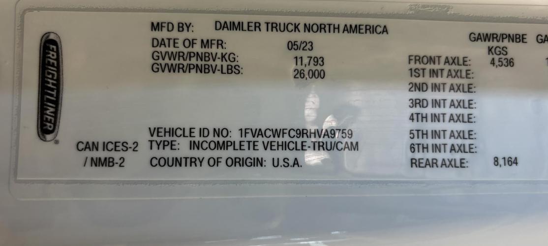 FREIGHTLINER BUSINESS CLASS M2 106