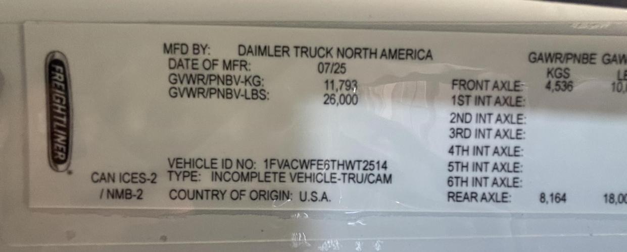 FREIGHTLINER BUSINESS CLASS M2 106 PLUS