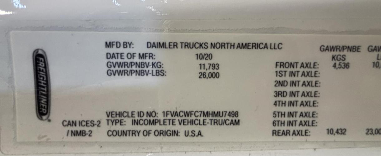 FREIGHTLINER BUSINESS CLASS M2 106