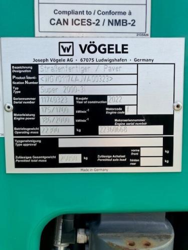 Vã¶gele SUPER 2000-3I