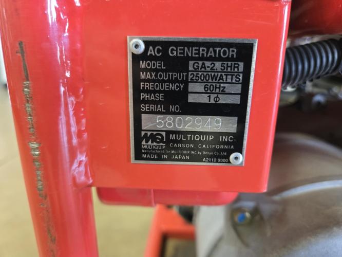 MULTIQUIP GA2.5HR