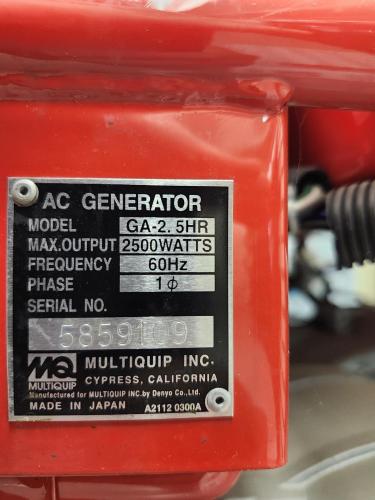 MULTIQUIP GA2.5HR
