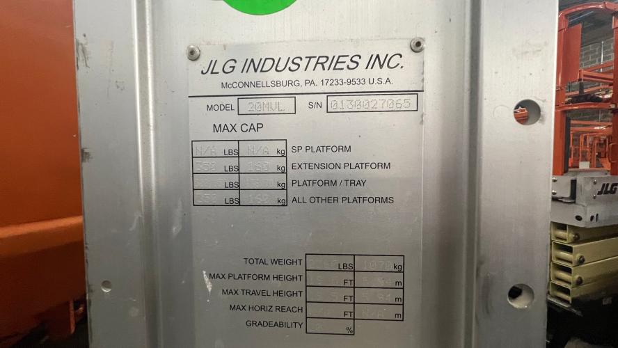 JLG Used 20MVL