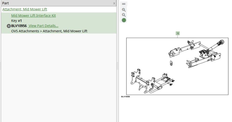 John Deere new BLV10956 Deck Interface Kit