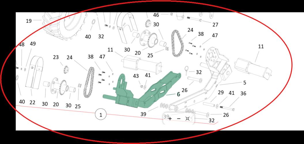 Westfield 22562-22564 W/ HYD MOTORS AUGER DOLLY PARTS ASS'M