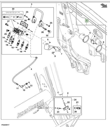 John Deere BXX10216 - 3 FUNCTION COUPLER