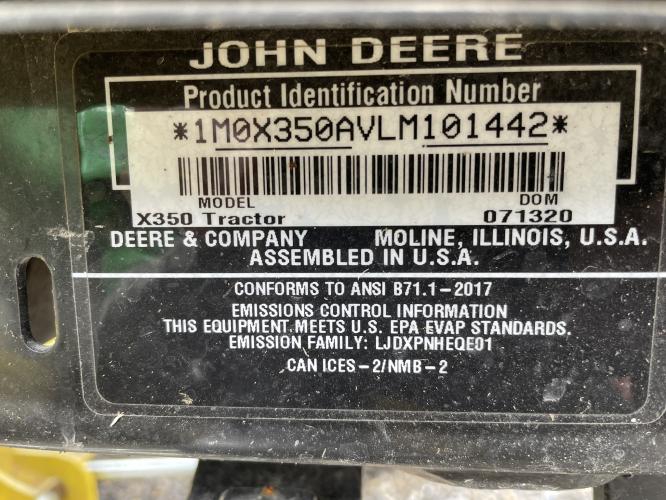 John Deere X350