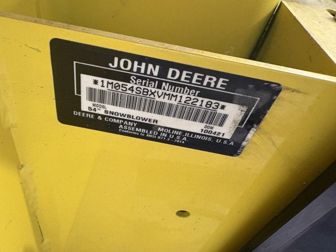 John Deere 54IN SNOWBLOWER
