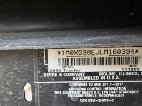 2020 John Deere X590