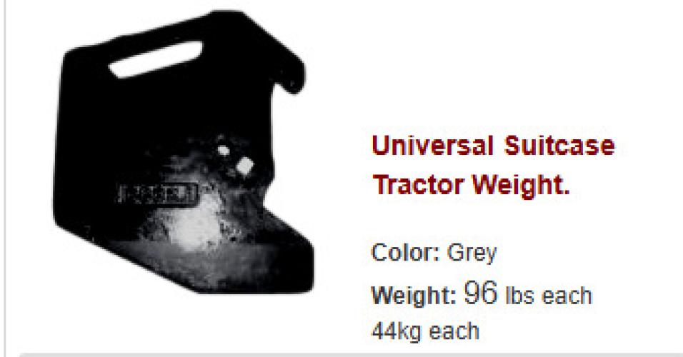 Massey Ferguson 6012 frt suitcase weight