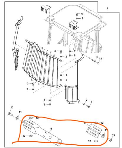 John Deere BYT11488 front window grille