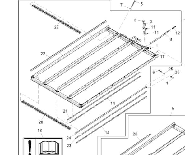 John Deere LIKE NEW AXE63073  Chaffer Elements, Deep Tooth W/ Solid Slat, Dyna-Floâ¢ Plus Dual Zone Adjust