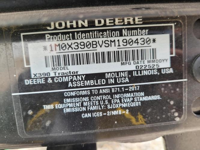 John Deere X390